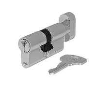 Yale Serie 500 Plus - Cilindro de perfil europeo - pomo giratorio - 30/35 - níquel satinado. Cantidad de cartón 1