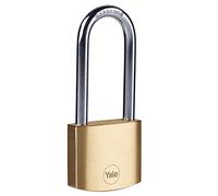 Yale Candado Y110B/40/152/1, Candado de Latón con Arco Largo de Acero Cementado y 3 Llaves
