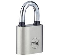 Yale Y112/30/121/1 - Candado hierro 30 mm 3 llaves, arco largo, para exterior, EN12320 antirrobo seguridad para taquilla, caja de herramientas, armario