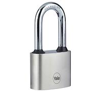 Yale Y112/40/138/1 - Candado hierro 40 mm 3 llaves, arco largo, para exterior, EN12320 antirrobo seguridad para taquilla, caja de herramientas, armario