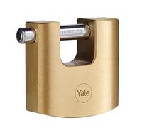 Yale Y114B/60/114/1 Candado de Latón de Alta Seguridad 60 mm: Grillete de Acero Endurecido con Obturador, Incluye 3 Llaves