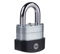 Yale Y125B/50/129/1 - Candado acero laminado 50 mm 3 llaves, para exterior, doble bloqueo antirrobo seguridad para taquilla, caja de herramientas, armario