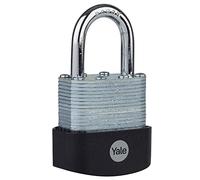 Yale Y127B/45/125/1 - Candado acero inoxidable 44 mm 3 llaves, para exterior, EN12320, doble bloqueo antirrobo seguridad para taquilla, caja de herramientas, armario