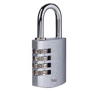 Yale Y151B/40/130/1 - Candado de combinación latón 50 mm código reajustable, sin llave antirrobo seguridad para taquilla, mochila, armario | candado antirrobo para taquilla puerta garaje