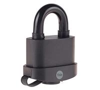 Yale Y220B/61/123/1 - Candado acero inoxidable 55 mm 3 llaves, para exterior, EN12320, doble bloqueo antirrobo seguridad para taquilla, caja de herramientas, armario