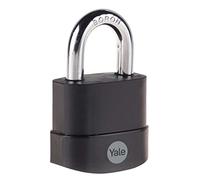 Yale Y227B/55/126/1 - Candado acero inoxidable 49 mm 3 llaves, para exterior, EN12320, doble bloqueo antirrobo seguridad para taquilla, caja de herramientas, armario