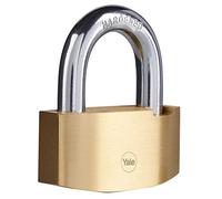 Yale Y2B/80/138/1 - Candado latón 80 mm 3 llaves, para exterior, EN12320, doble bloqueo antirrobo seguridad para taquilla, caja de herramientas, armario