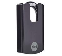 Yale Y300CB/63/127/1 - Candado acero inoxidable 94 mm 3 llaves, arco protegido, para exterior, EN12320 antirrobo seguridad para taquilla, caja de herramientas, armario