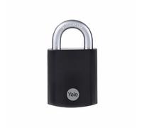 Yale Y90SB/45/129/1 - Candado acero inoxidable 56 mm 3 llaves, para exterior, EN12320, doble bloqueo antirrobo seguridad para taquilla, caja de herramientas, armario
