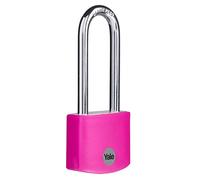Yale YE3B/38/156/1/P - Candado aluminio 35 mm 3 llaves, arco largo, EN12320, doble bloqueo antirrobo seguridad para taquilla, caja de herramientas, armario