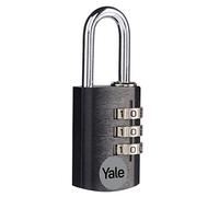 Yale YE3CB/20/121/BK Candado de Seguridad de Combinación Negro 20 mm YE3CB