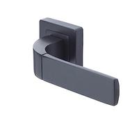 Yale YPP7-B-PC - Manija de puerta cuadrada de 7 negro Modelo Bologna - paso con llave