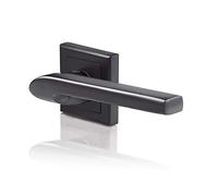 YALE - YPP7-S-CB Poignée de porte carrée de 7 noir YALE - Modele Sienna - verrouillage bouton