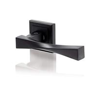 Yale YPP7-V-CB Manija de puerta cuadrada de 7 negro Modelo Verona - Bloqueo botón