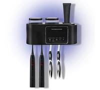 Yallmie Desinfectante para Cepillo de Dientes UV para 4 Cepillos de Dientes, Esterilizador para Cepillo de Dientes Recargable por USB, Función de Temporizador Soporte Cepillos de Dientes para Baño