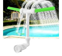 Yallmie Fuente de Cascada para Piscina, 1,5''/ 2,2'' Ajustable de Doble Chorro Fuente de Piscina en Cascada Estanque Jardin Exterior para Piscinas Exteriores Enterradas y sobre El Suelo