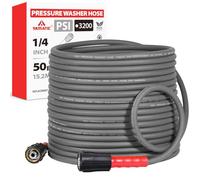 YAMATIC Manguera flexible para lavadora a presión de 50 pies, 1/4 pulgadas, 3200 PSI, extremos hembra M22-14 mm, repuesto resistente a torceduras para lavadora de gas/eléctrica Troy-Bilt Ryobi