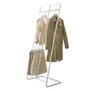 YAMAZAKI 2738 TOWER Coat Hanger Wide, white, Steel/Wood, 61 x 45 x 163 cm