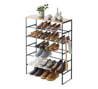 Calicosy - Estante para zapatos con 5 niveles, madera y metal Torre - L66 cm