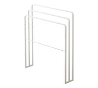 Yamazaki 4979 Tower Colgador De Toallas De Baño con 3 Barras, Blanco, Acero, diseño Minimalista, 70 x 14 x 81 cm (L x An x Al)