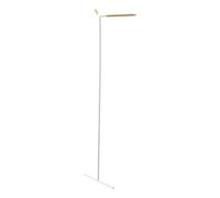 YAMAZAKI 5550 TOWER Perchero de esquina inclinado, blanco, Acero/Madera, minimalistisch, 31,5 x 48,5 x 160 cm (L x A x A)