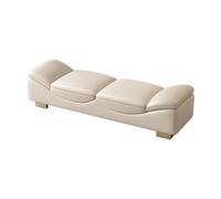 YANG11FAN Cómodo Banco Auxiliar for Cama de Dormitorio, Banco Ligero Lujo for sofá, for Zapatos Entrada, pequeño for Sala Estar, Largo Tipo Chaise Longue(Blanco,Medio)