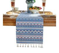 YANGAFJDUA Azul Étnico Camino de Mesa de para Comedor