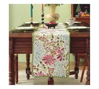 YANGAFJDUA Vintage Camino de Mesa con Diseño de Flores
