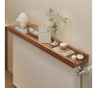 YANGLLYJ Balda Radiador, Cubre Radiadores Material Plástico de Madera con Placa Gruesa y Soporte Metálico para Salones, Dormitorios y Pasillos(Brown,120x12cm/47x5in)