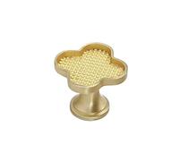 Yangshe 10-30 pomos redondos para puerta de armario con forma de trébol de cuatro hojas y manijas verdes para muebles de cocina (amarillo, 30 piezas)