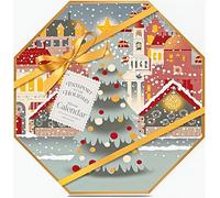 Yankee Candle - Calendario de Adviento corona de Adviento 2024 Navidad | 24 velas de té | 1 portavelas | Passport to the Holidays