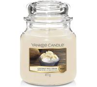 Yankee Candle, Cera, Crema de Arroz con Coco, Vela en Tarro Mediano 411 gr