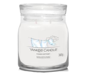 Yankee candle clean cotton vela cilindro flor de algodón, limón, flo