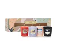 Yankee Candle Juego de regalo, 4 velas votivas perfumadas, mezcla de soja para mujeres