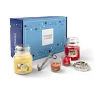 Yankee Candle Set de regalo de velas perfumadas | 2 velas medianas y 2 mini velas votivas | Con recortador de mechas y tapa decorativa | Ideal para regalo