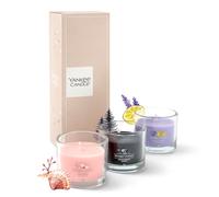 Yankee Candle Set de regalo de velas perfumadas | 3 mini velas votivas rellenas | Mezcla de cera de soja | Regalos perfectos para mujeres