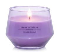 Yankee Candle Studio Vela perfumada | Vela mediana de limón y lavanda | Larga duración: 35-50 horas | Elegante diseño de recipiente de cristal con cera morada | Regalos perfectos para mujeres