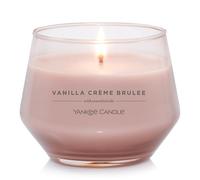 Yankee Candle Studio Vela perfumada | Vela mediana de vainilla crème brûlée | Larga duración: 35-50 horas | Elegante diseño de recipiente de cristal con cera beige | Regalos perfectos para mujeres