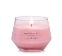 Yankee Candle Studio Vela perfumada | Vela mediana Fresh Cut Roses | Larga duración: 40-65 horas | Elegante diseño en recipiente de cristal | Regalos perfectos para mujeres