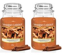 Yankee Candle Vela aromática | Cinnamon Stick vela en tarro grande | Velas de larga duración: hasta 150 h | Regalos perfectos para mujeres (Paquete de 2)