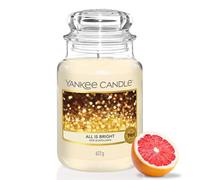 Yankee Candle Vela aromática en tarro grande de All Is Bright | Velas de larga duración: hasta 150 h | Regalos perfectos para mujeres