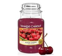 Yankee Candle Vela aromática en tarro grande de Black Cherry | Velas de larga duración: hasta 150 h | Regalos perfectos para mujeres