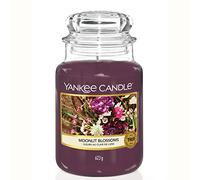Yankee candle vela aromática en tarro grande, flores a la luz de la l