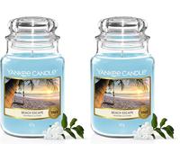 Yankee Candle Vela aromática | Escapada a La Playa vela en tarro grande | Velas de larga duración: hasta 150 h | Regalos perfectos para mujeres (Paquete de 2)