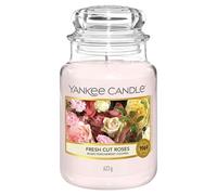 Yankee Candle Vela aromática | Fresh Cut Roses vela en tarro grande | Velas de larga duración: hasta 150 h | Regalos perfectos para mujeres