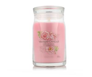 Yankee candle vela aromática signature - vela en tarro grande de rosa