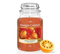 Yankee Candle Vela aromática | Spiced Orange vela en tarro grande | Velas de larga duración: hasta 150 h | Regalos perfectos para mujeres
