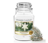 Yankee Candle Vela perfumada en tarro grande | Sparkling Snow | Duración de combustión de hasta 150 horas | Regalo ideal para mujer