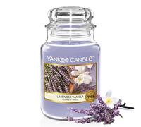 Yankee Candle vela perfumada|Lavender Vanilla vela en tarro grande | Velas de larga duración: hasta 150 h | Regalo ideal para mujer