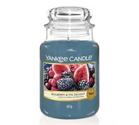 Yankee Candle vela perfumada| Mulberry & Fig Delight vela en tarro grande | Velas de larga duración: hasta 150 h | Regalo ideal para mujer
